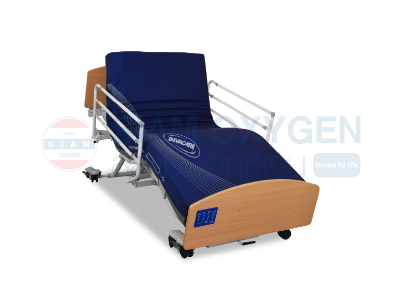 เตียงผู้ป่วยไฟฟ้า 8 ฟังก์ชั่น Invacare รุ่น CS8 แบรนด์อเมริกา ปรับต่ำพิเศษ ป้องกันการตกเตียง A-083