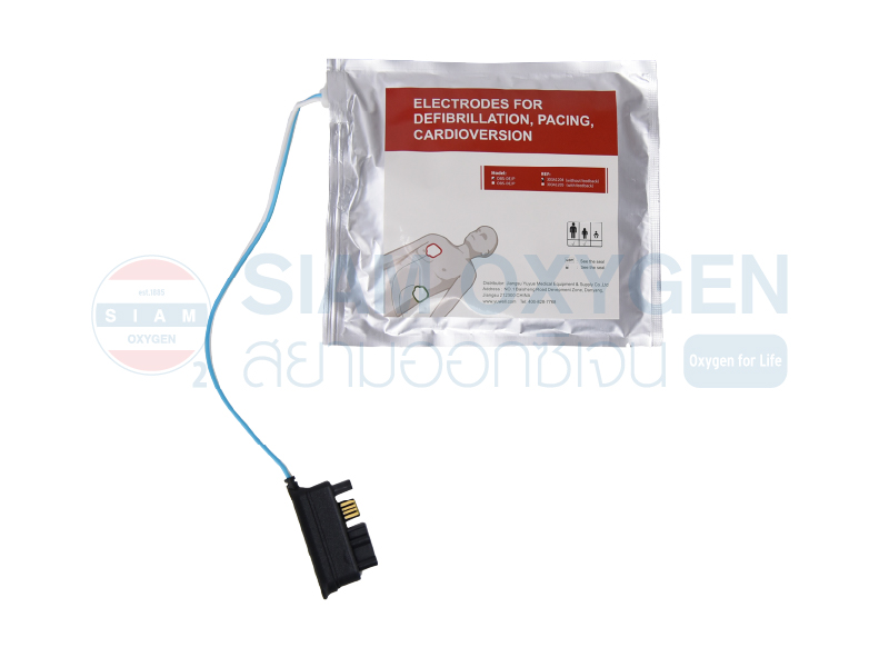 Electrode แผ่นแปะ AED สำหรับ Yuwell รุ่น HeartSave Y8 และ YA8 ไม่มี Feedback sensor