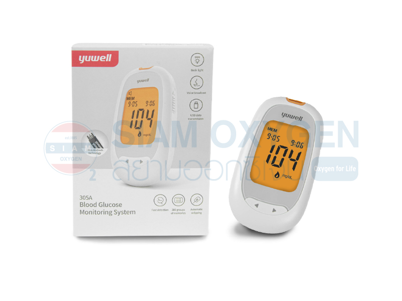 เครื่องตรวจวัดระดับน้ำตาลในเลือด YUWELL Blood Glucose Monitoring System รุ่น 305A