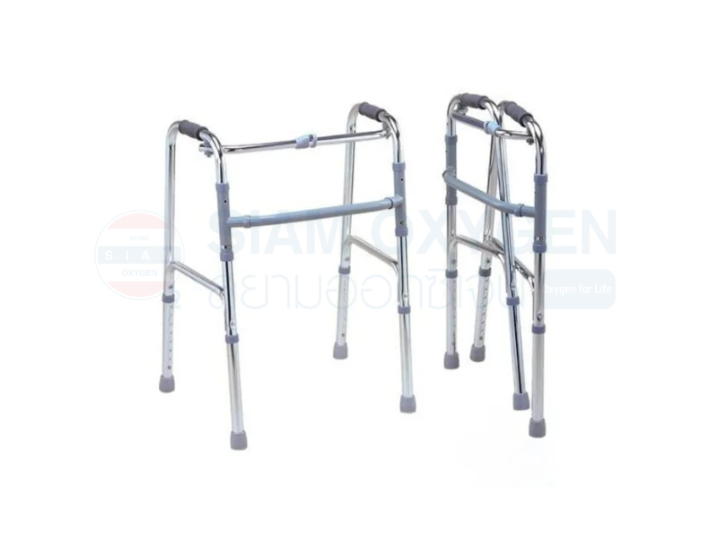 วอล์คเกอร์อลูมิเนียม 4 ขา พับได้ Aluminium Foldable Walker