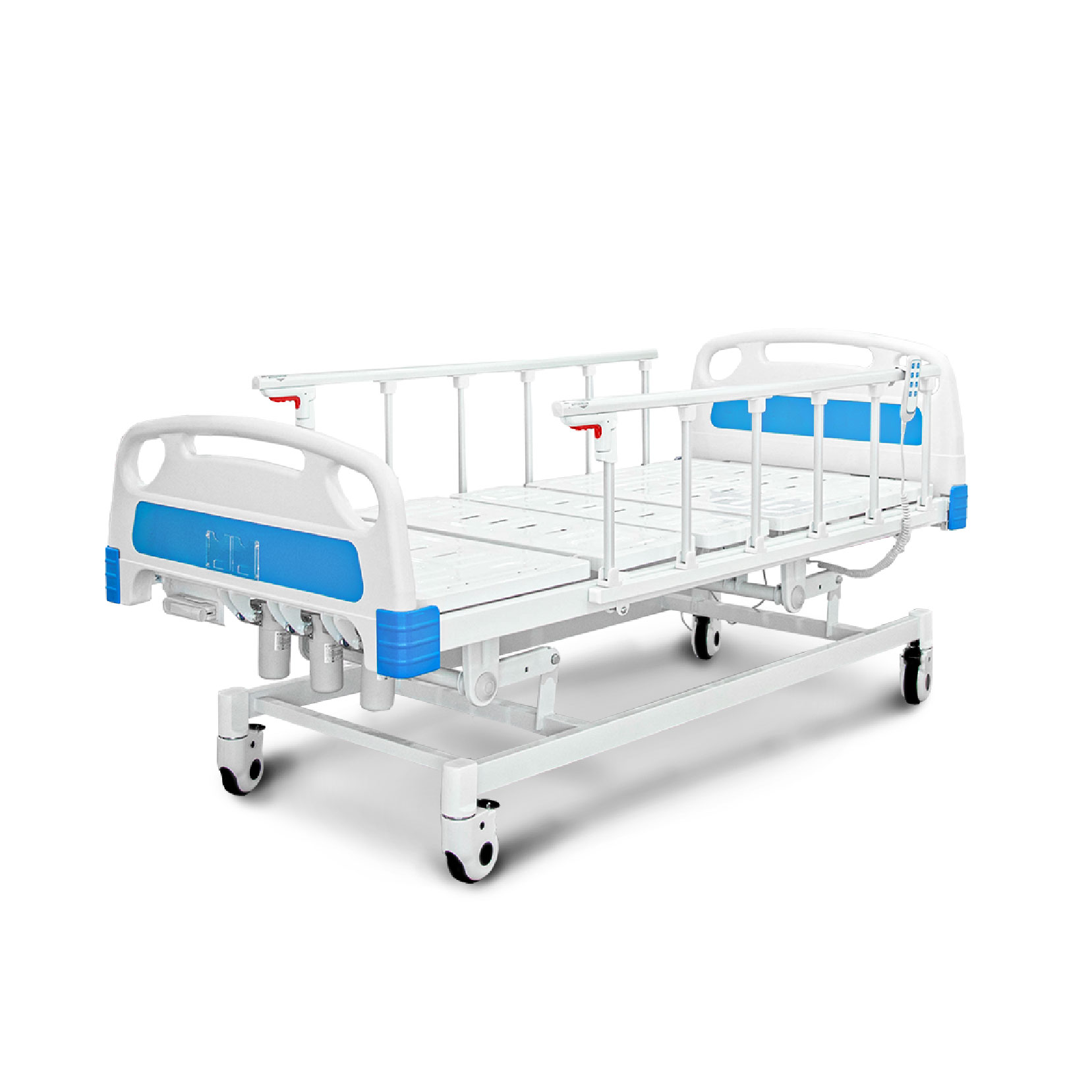 เตียงผู้ป่วย 3 ฟังก์ชั่น รุ่นผสม 2 ระบบ A-006 (ไฟฟ้า+มือหมุน)